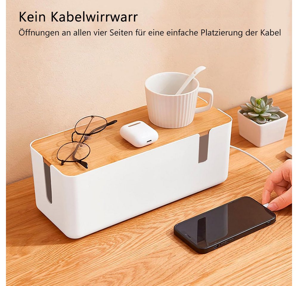 TUWENA Kabelkanal Kabelmanagementbox,Kabelorganizer zum Verstecken von Kabeln&Steckdosen – Bild 3 von 5
