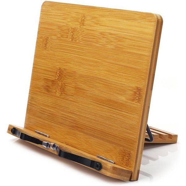 TUWENA Kochbuchhalter Holz Einstellbar Faltbar Leseständer Buchhalter Cookbook Stand