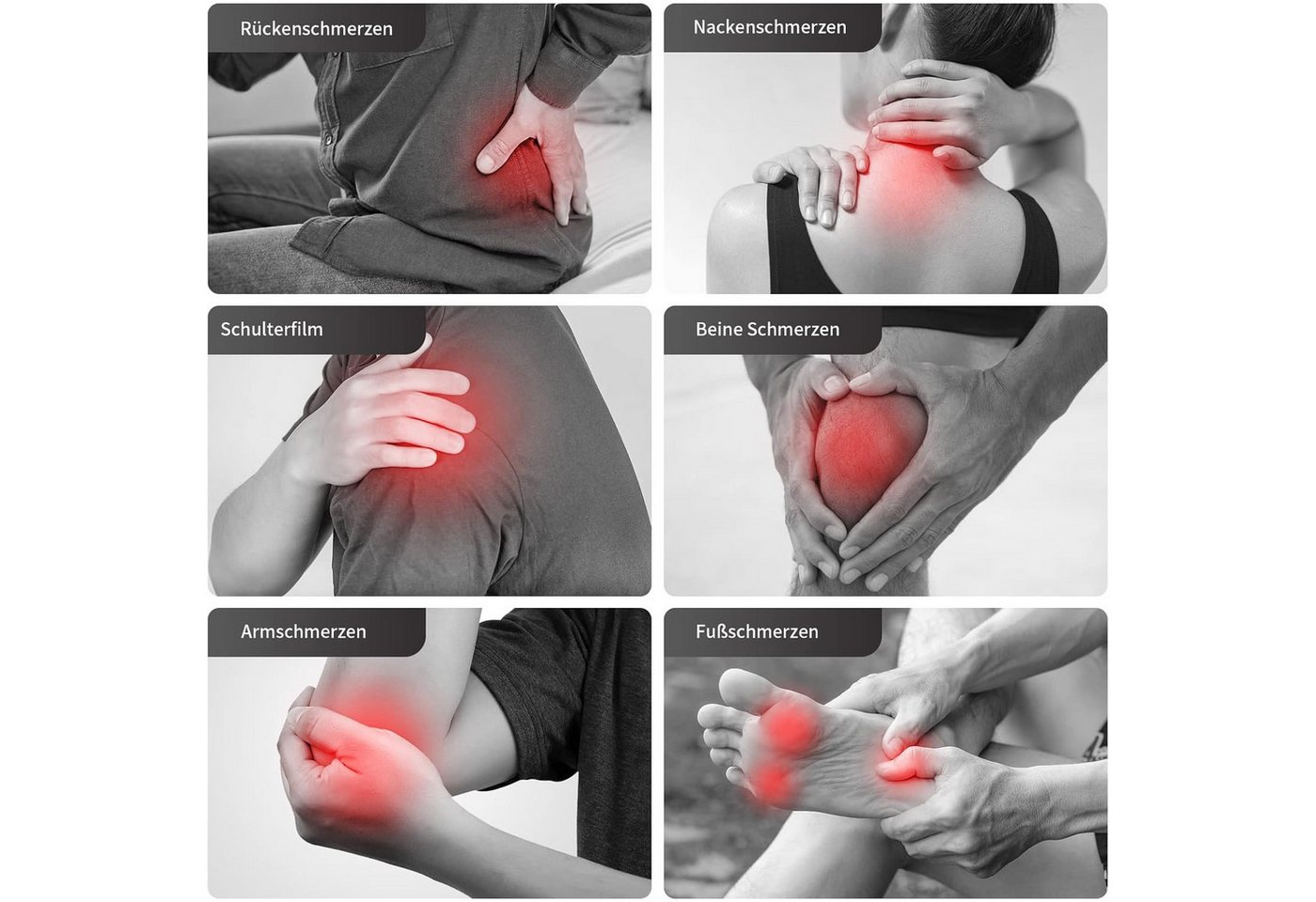 TUWENA Nacken-Massagegerät 3D Deep Massagegerät, Nackenmassagegerät mit Wärme, Rückenmassagegerät, 3D Knetmassage, Wärmefunktion, 3 Stufen, Auto-Stopp, Haus & A – Bild 5 von 5