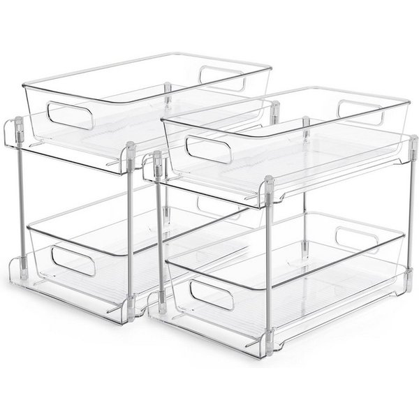 TUWENA Organizer Multifunktionale Spülschrank, Doppelschicht Unterschrank Schließfach (2 St), für Spüle, Küche, Badezimmer
