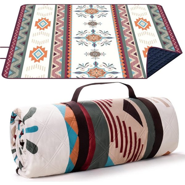 Picknickdecke Outdoor Picknickdecke 200x200cm, Tragbare Waschbar Strandunterlage, TUWENA