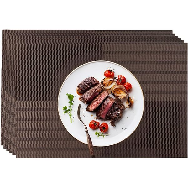 TUWENA Platzset 6er Set Platzsets rutschfest PVC, Platzdeckchen für Zuhause Restaurant