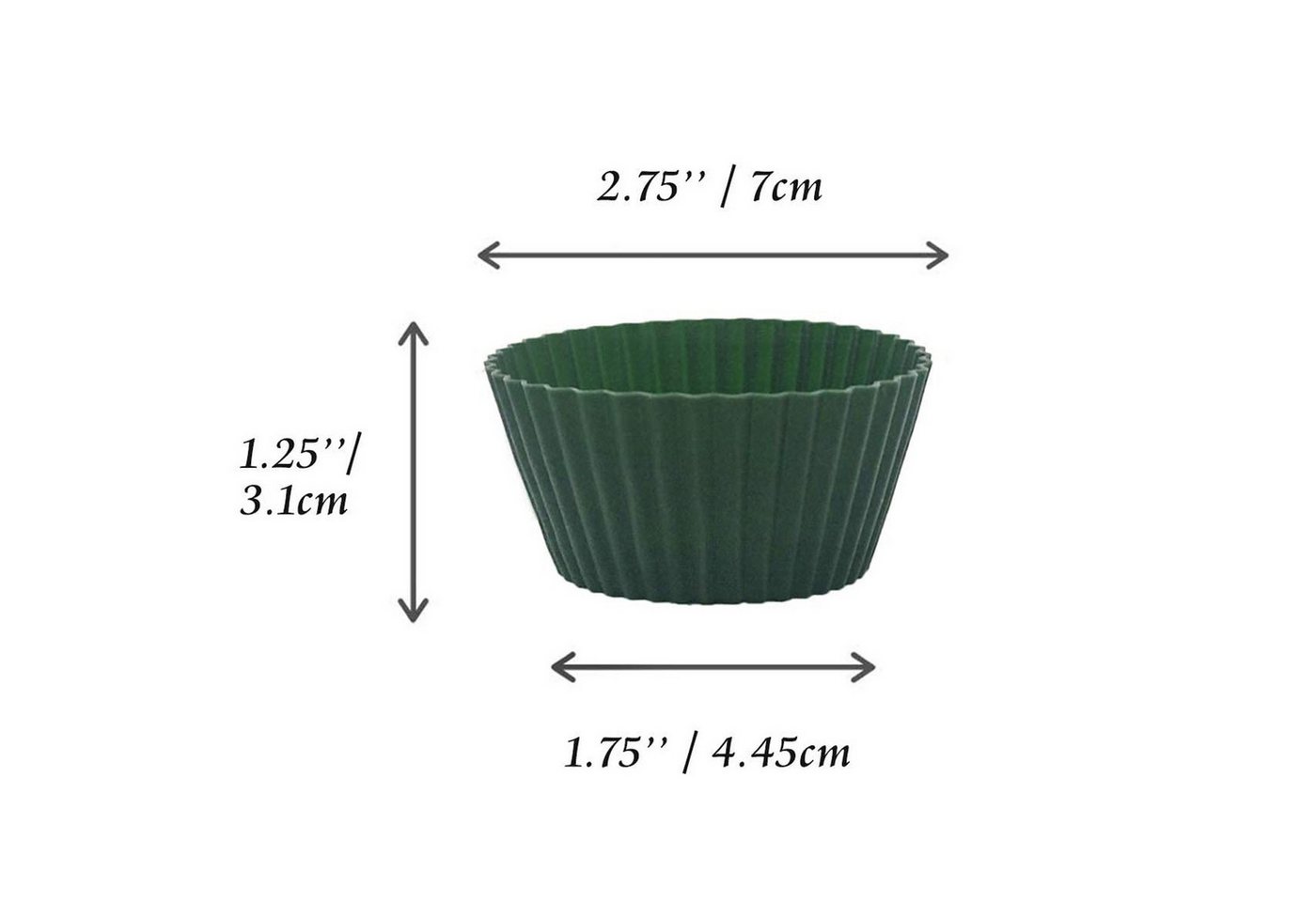 TUWENA Silikonform Cupcake-Formen, Backformen aus Silikon Muffinform Silikonformen, (12-tlg), Antihaftwirkung – Bild 3 von 5
