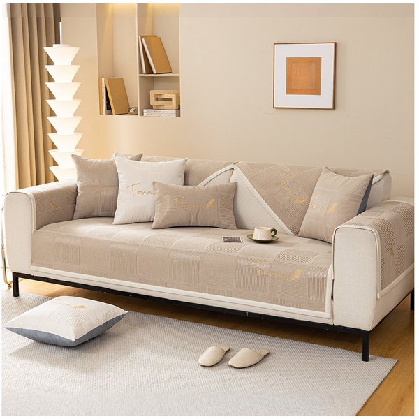 TUWENA Sofahusse Sofaschoner Rutschfest,Couch Überzug L Form 1/2/3/4 Sitzer,Sofabezug, Sofadecken für Sitzfläche, Universelle Sofa Überwurf