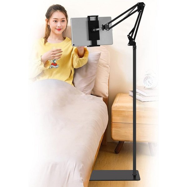 TUWENA Tablet-Ständer Tablet Bodenständer, 360° Drehbar Tablet Halterung mit Heavy Duty Base, (Für iPad, Tablets, Telefone oder Andere Geräte mit 4 bis 12.9 Zol