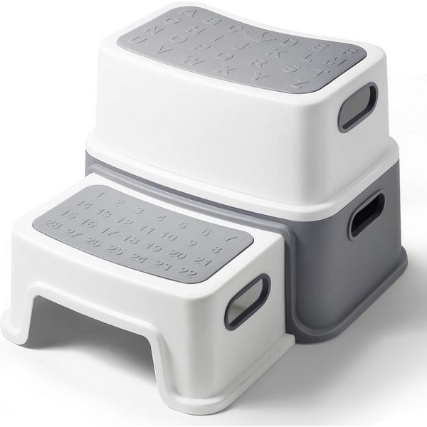 TUWENA Tritthocker Tritthocker Kinder, Kinderhocker Hocker 2 Stufen, Klohocker Toilette, Anti-Kipp und Anti-Rutsch Badhocke Badezimmer Baby Toiletten