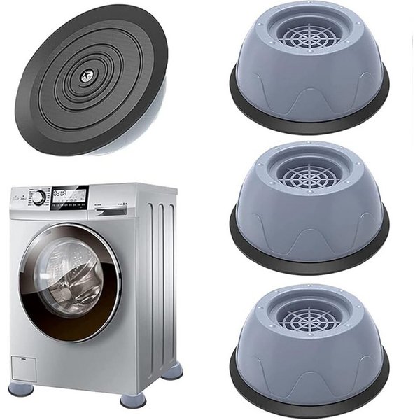 TUWENA Vibrationsdämpfer 4 Stück Anti Vibration Waschmaschine Füße, Universal Antirutschmatte, Vibration Dämpfer Pads für Waschmaschine/Trockner/Möbel