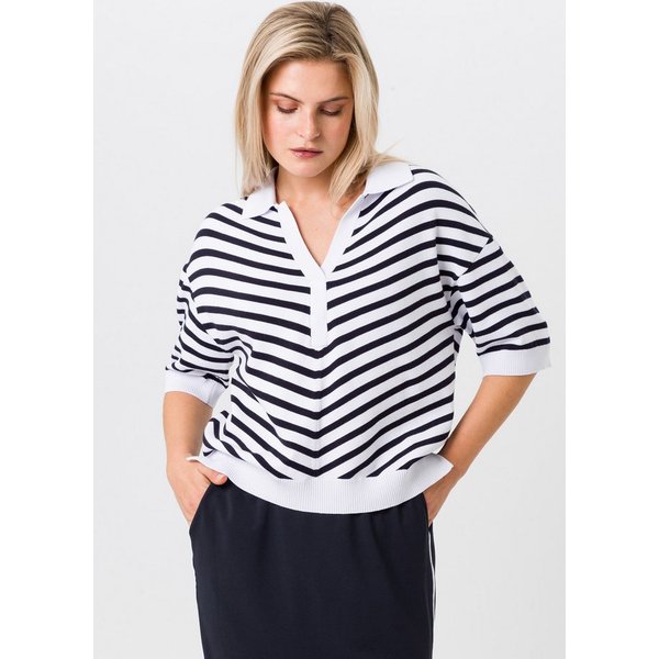 TUZZI Strickpullover mit sportivem Kragen