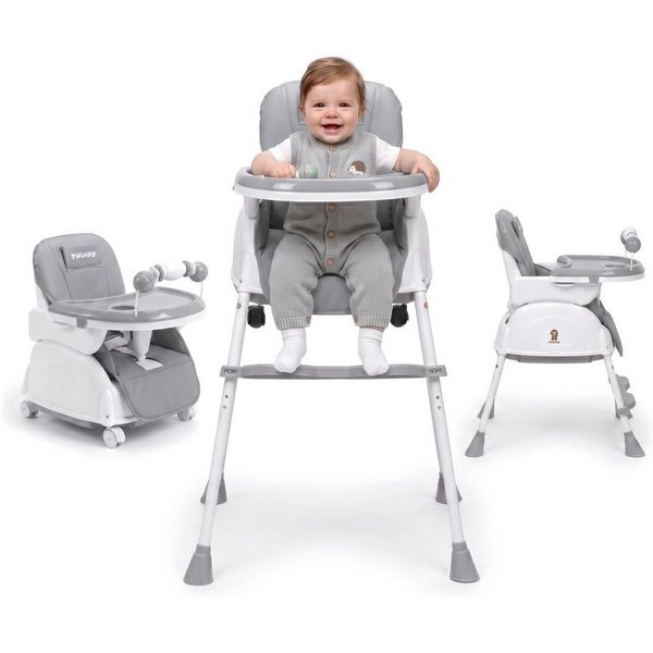 TWINKY Kinderklappstuhl Kinder-Esstuhl, 2 in 1 Hochstuhl baby, Kinderklappstuhl, 3 in 1