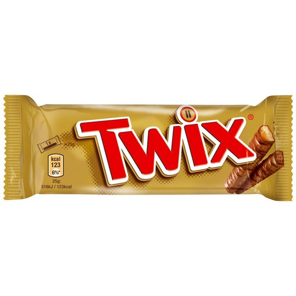 Twix Schokolade, Twix Riegel Knusperkeks mit Karamell umhüllt von Milchschokolade 50g