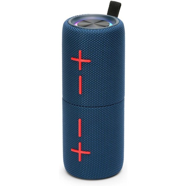 TZS FIRST AUSTRIA 2-in-1 Magnetisch, TWS, IPX5 spritzwassergeschützt, 2x5W RMS Bluetooth-Lautsprecher 2.0 Stereo (2x Monolautsprecher zu Stereo koppelbar) (Blue