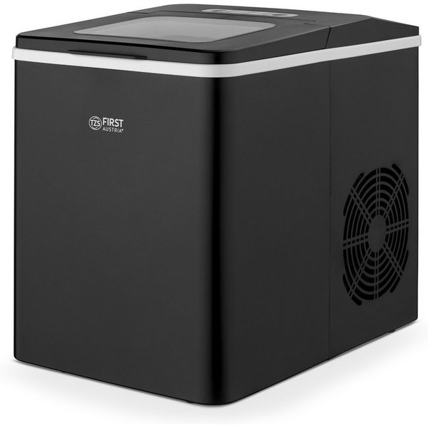 TZS FIRST AUSTRIA Eiswürfelmaschine 1,8L, 150W, Ice Cube Maker mit Kühlkompressor, 9 Eiswürfel in 7-9 Min, Würfel S/L, 12kg/24h Kapazität, abnehmbarer Korb, LED
