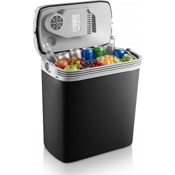 TZS FIRST AUSTRIA Elektrische Kühlbox 19L, Kühlbox, 12V /230V Anschluss, 12-V-Stecker fürs Auto, für Camping, Festivals, Reisen, mit Kühl- und Warmhaltefunktion
