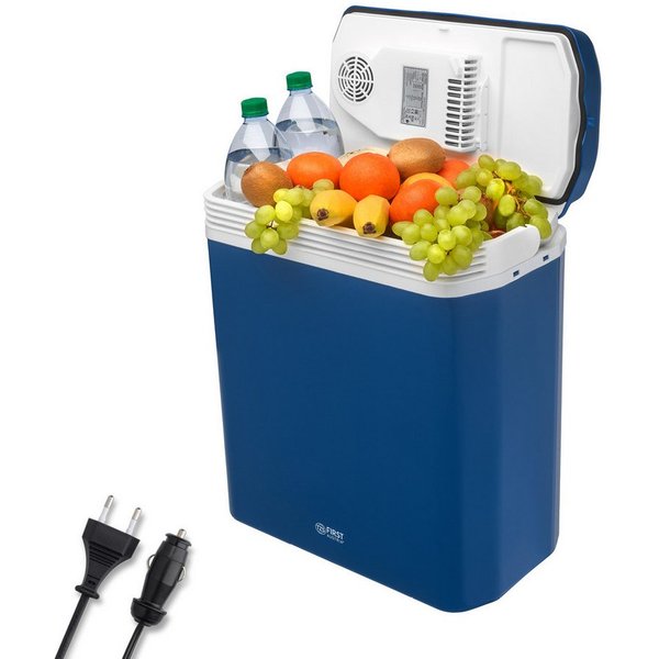 TZS FIRST AUSTRIA Elektrische Kühlbox 24L, Kühlbox, 12V /230V Anschluss, 12-V-Stecker fürs Auto, für Camping, Festivals, Reisen, mit Kühl- und Warmhaltefunktion