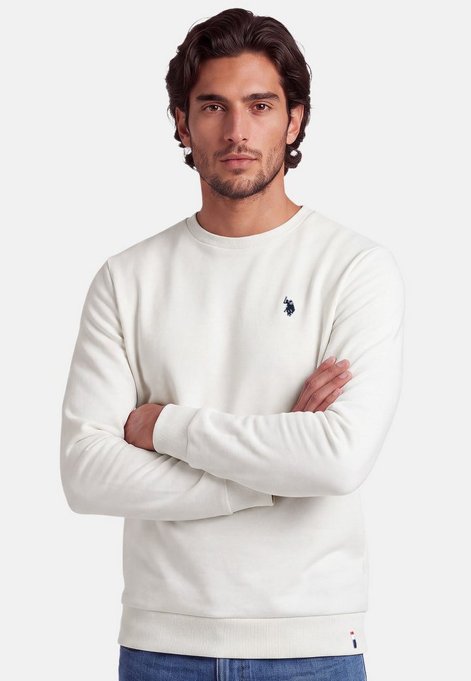 U.S. Polo Assn. Rundhalspullover USJaxxon – Herren Sweatshirt mit Rundhalsausschnitt Weiche Baumwollmischung, formstabil und mit Logo-Stickerei – Bild 2 von 5