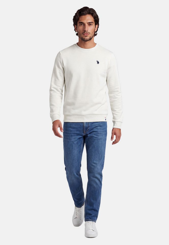 U.S. Polo Assn. Rundhalspullover USJaxxon – Herren Sweatshirt mit Rundhalsausschnitt Weiche Baumwollmischung, formstabil und mit Logo-Stickerei – Bild 3 von 5