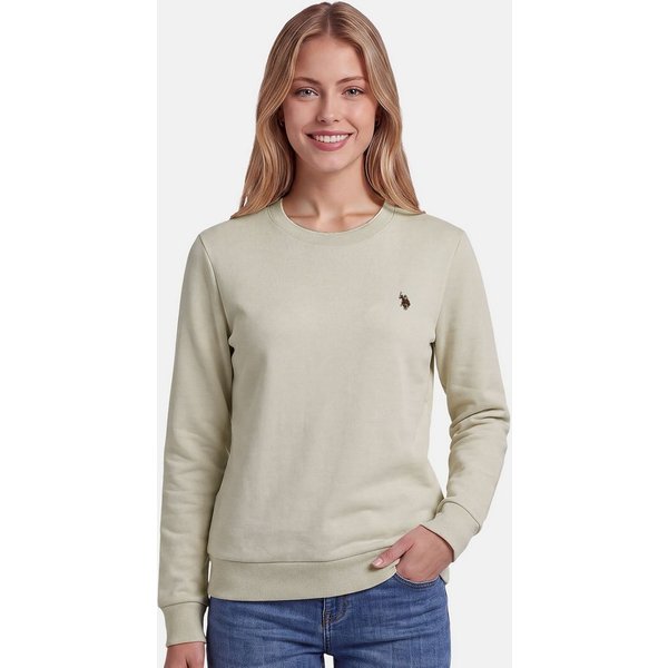 U.S. Polo Assn. Rundhalspullover USZoee – Damen Sweatshirt mit Rundhalsausschnitt Weiche Baumwollmischung, femininer Schnitt und Logo-Stickerei
