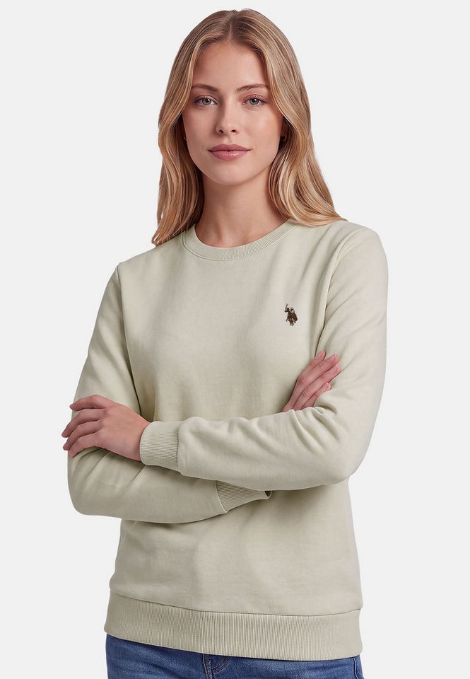 U.S. Polo Assn. Rundhalspullover USZoee – Damen Sweatshirt mit Rundhalsausschnitt Weiche Baumwollmischung, femininer Schnitt und Logo-Stickerei – Bild 2 von 5