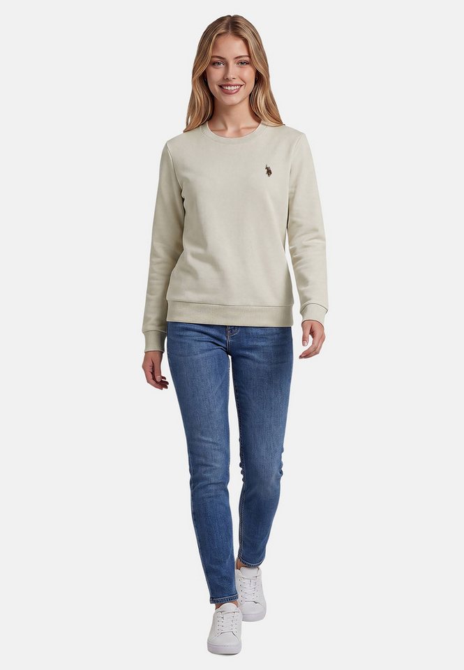 U.S. Polo Assn. Rundhalspullover USZoee – Damen Sweatshirt mit Rundhalsausschnitt Weiche Baumwollmischung, femininer Schnitt und Logo-Stickerei – Bild 3 von 5
