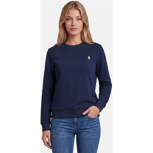 U.S. Polo Assn. Rundhalspullover USZoee – Damen Sweatshirt mit Rundhalsausschnitt Weiche Baumwollmischung, femininer Schnitt und Logo-Stickerei