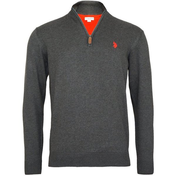 U.S. Polo Assn. Strickpullover Pullover Troyer Half Zip (1-tlg)