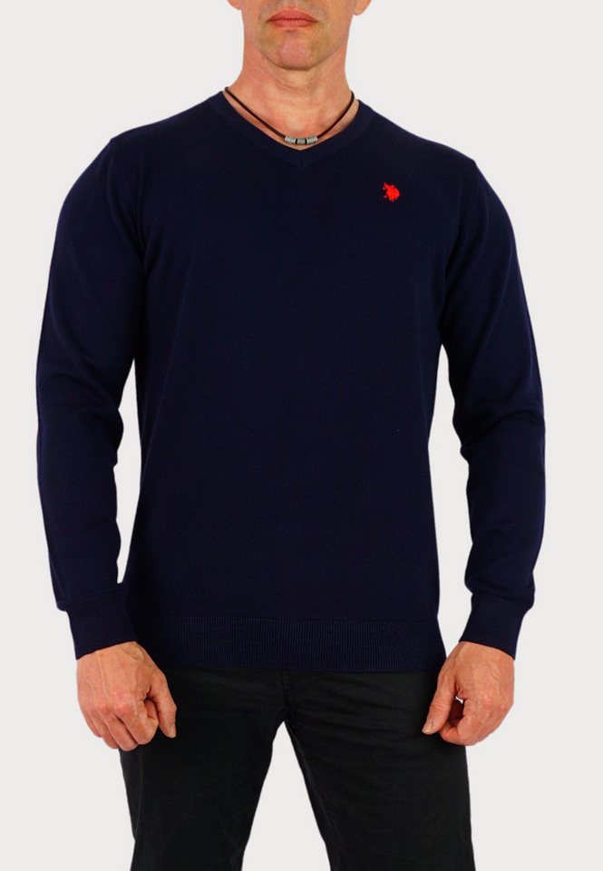 U.S. Polo Assn. Strickpullover Strickpullover Pullover V-Neck (1-tlg) – Bild 4 von 5