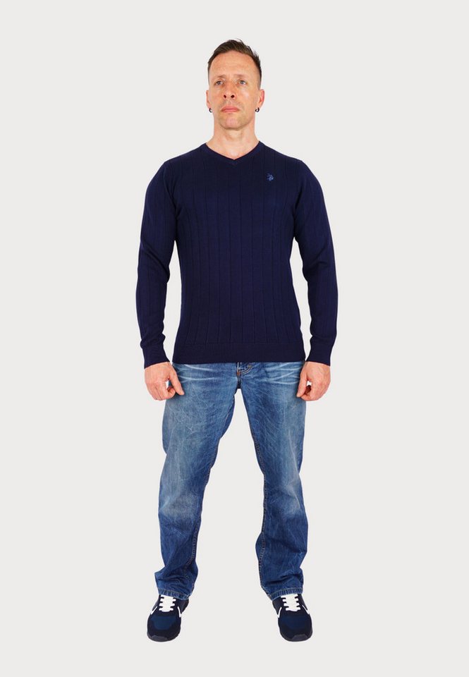 U.S. Polo Assn. Strickpullover Strickpullover Pullover V-Neck (1-tlg) – Bild 5 von 5