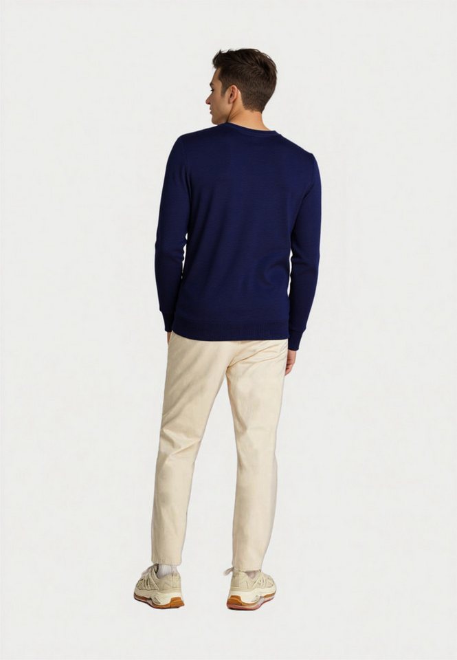 U.S. Polo Assn. Strickpullover Pullover V-Neck Feinstrick (1-tlg) – Bild 3 von 5