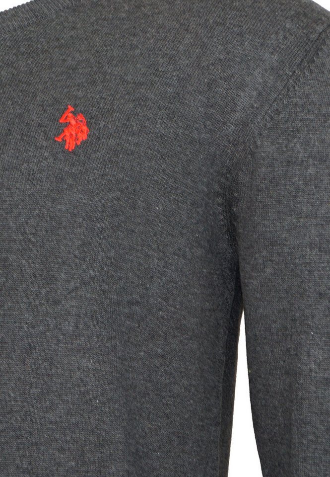 U.S. Polo Assn. Strickpullover Pullover V-Neck Feinstrick (1-tlg) – Bild 4 von 5