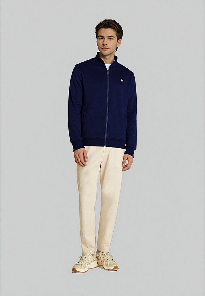 U.S. Polo Assn. Sweatjacke Jacke Basic Sweatjacke mit Stickerei (1-tlg) – Bild 2 von 5