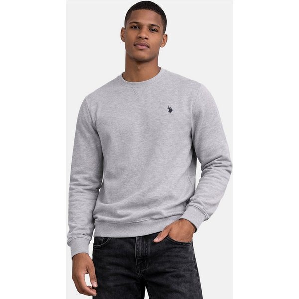 U.S. Polo Assn. Sweatshirt USGennet – Herren Pullover mit Rundhalsausschnitt Klassischer Rundhals, dezente Logo-Stickerei, bequeme Passform