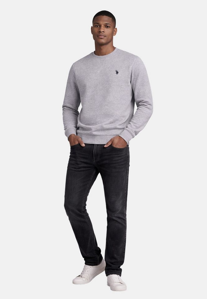 U.S. Polo Assn. Sweatshirt USGennet – Herren Pullover mit Rundhalsausschnitt Klassischer Rundhals, dezente Logo-Stickerei, bequeme Passform – Bild 3 von 5