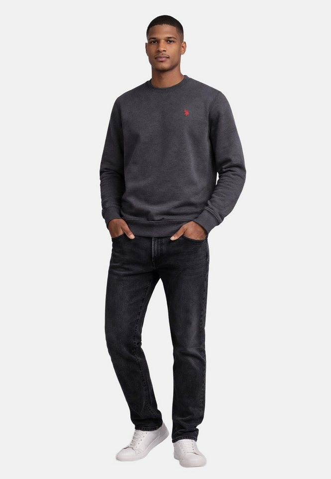 U.S. Polo Assn. Sweatshirt USGennet – Herren Pullover mit Rundhalsausschnitt Klassischer Rundhals, dezente Logo-Stickerei, bequeme Passform – Bild 3 von 5