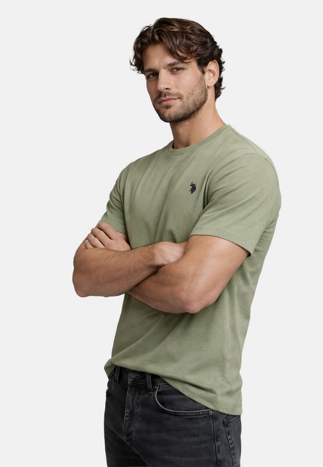 U.S. Polo Assn. T-Shirt USCaaleb – Herren Basic mit Rundhalsausschnitt 100 % Baumwolle mit weicher Haptik und leichtem Tragegefühl – Bild 2 von 5