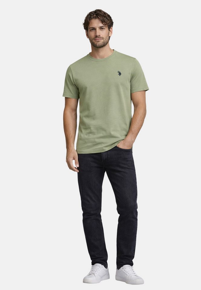 U.S. Polo Assn. T-Shirt USCaaleb – Herren Basic mit Rundhalsausschnitt 100 % Baumwolle mit weicher Haptik und leichtem Tragegefühl – Bild 3 von 5