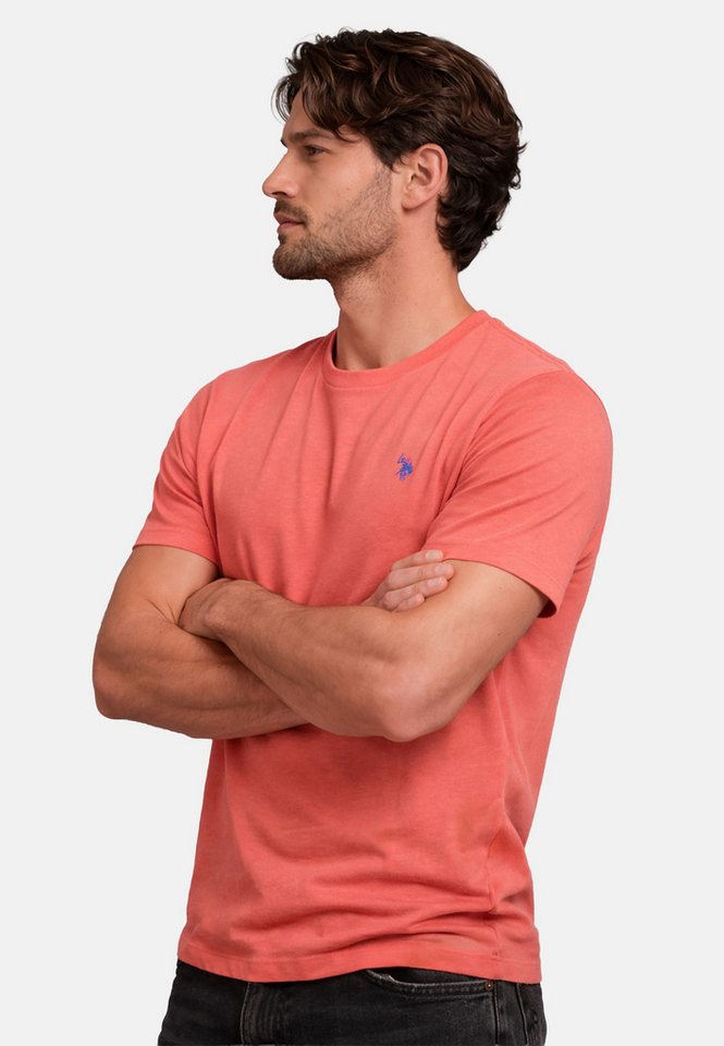 U.S. Polo Assn. T-Shirt USCaaleb – Herren Basic mit Rundhalsausschnitt 100 % Baumwolle mit weicher Haptik und leichtem Tragegefühl – Bild 2 von 5