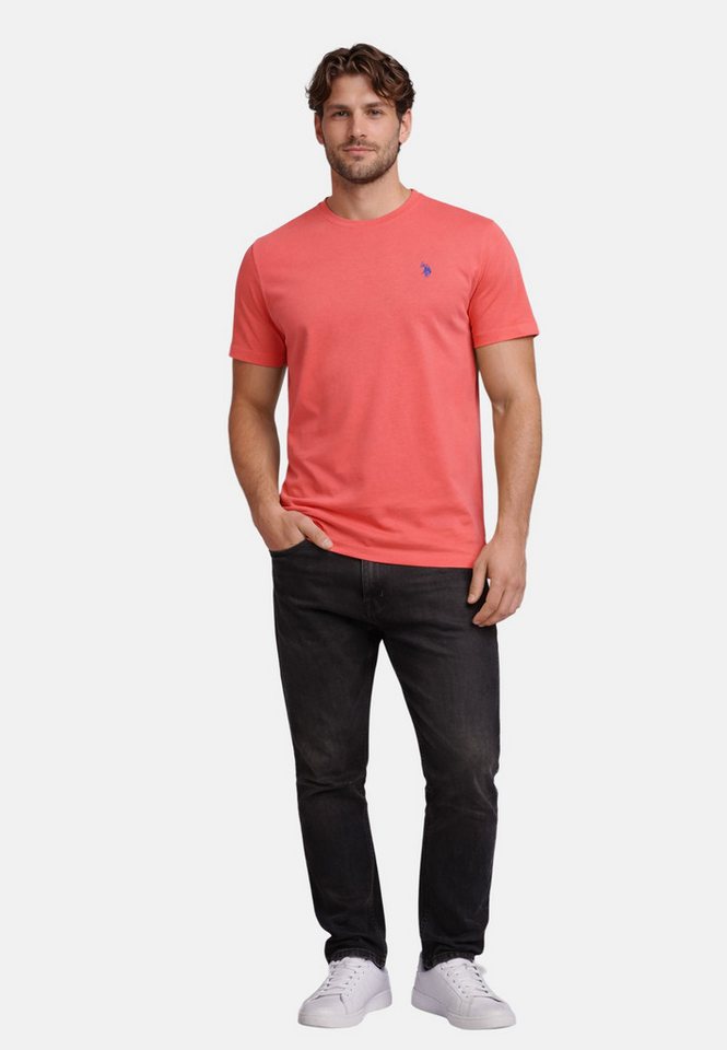 U.S. Polo Assn. T-Shirt USCaaleb – Herren Basic mit Rundhalsausschnitt 100 % Baumwolle mit weicher Haptik und leichtem Tragegefühl – Bild 3 von 5