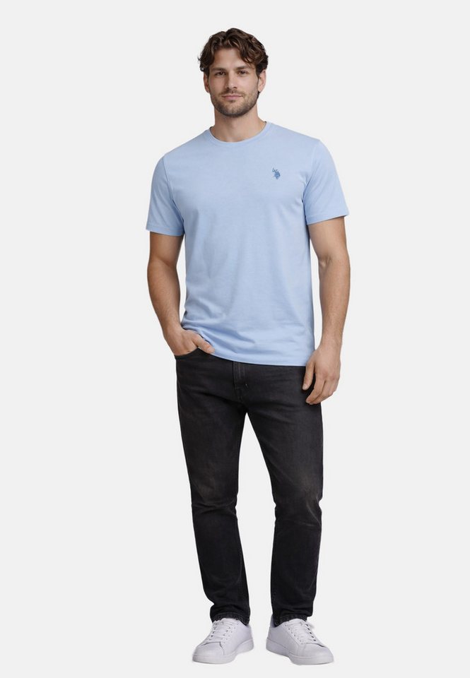 U.S. Polo Assn. T-Shirt USCaaleb – Herren Basic mit Rundhalsausschnitt 100 % Baumwolle mit weicher Haptik und leichtem Tragegefühl – Bild 2 von 5