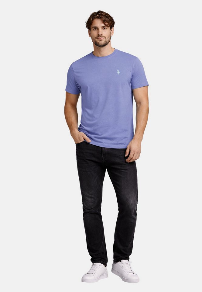 U.S. Polo Assn. T-Shirt USCaaleb – Herren Basic mit Rundhalsausschnitt 100 % Baumwolle mit weicher Haptik und leichtem Tragegefühl – Bild 3 von 5