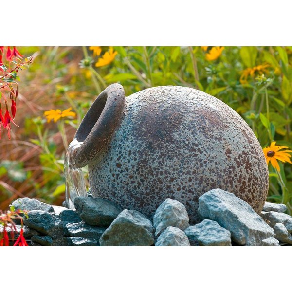 Ubbink Gartenbrunnen Orange, 21 cm Breite, Wasserbecken BxT: 40x40 cm, (mit Pumpe und Becken)