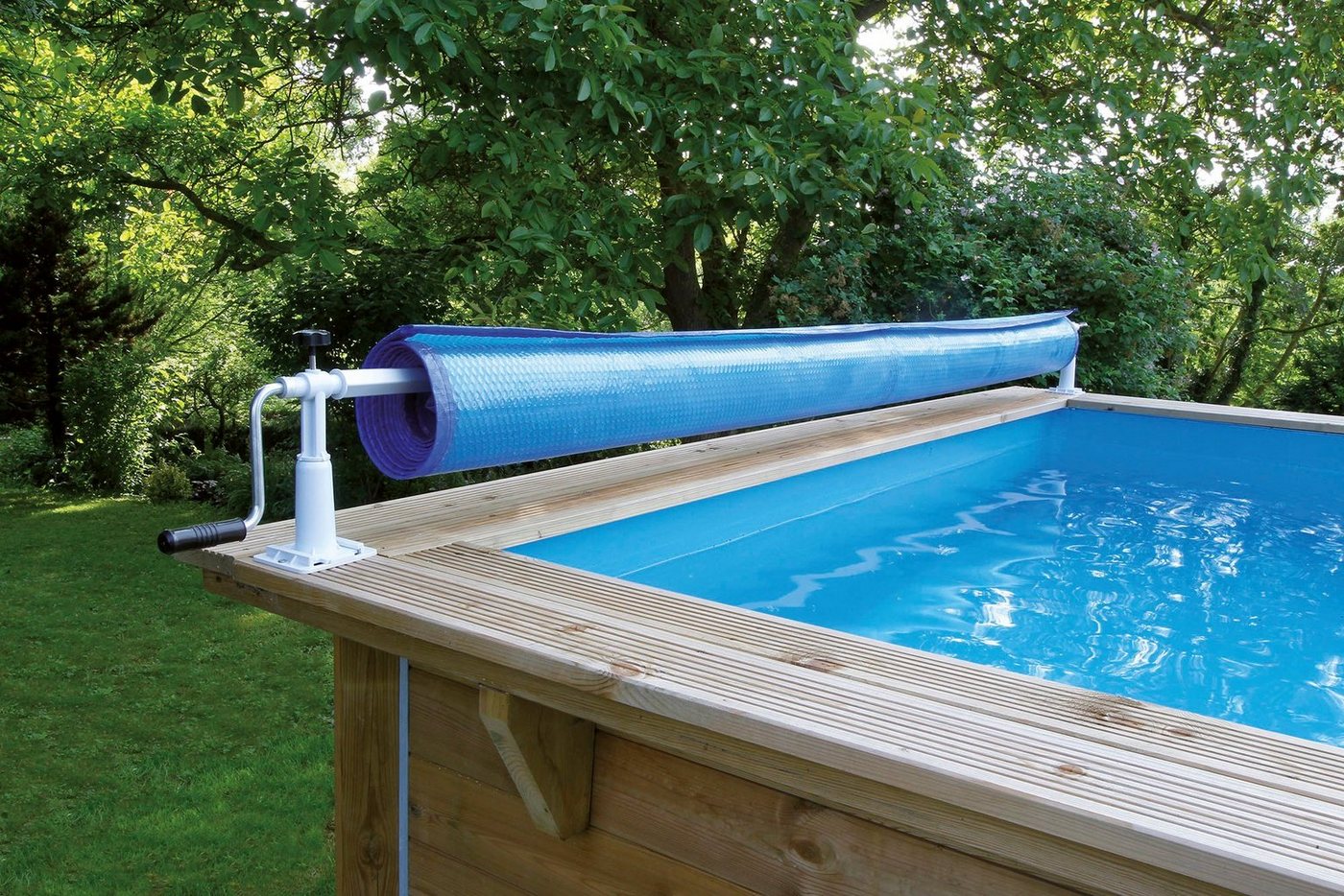 Ubbink Planenaufroller Aufrollvorrichtung XTRA, für Pools mit Rändern aus Holz, Rohren, Metall oder Beton – Bild 2 von 5