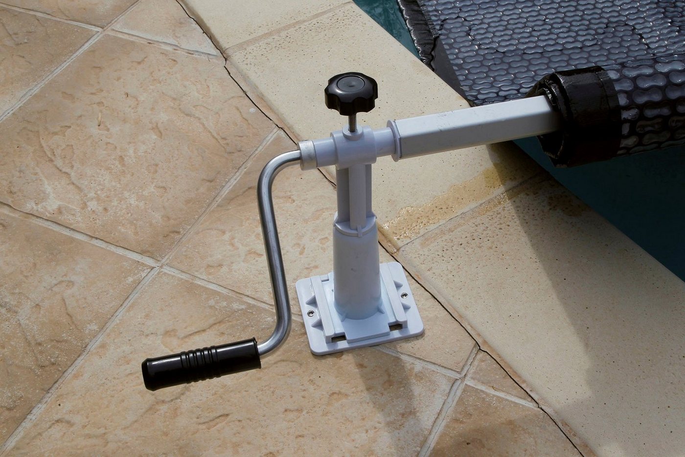Ubbink Planenaufroller Aufrollvorrichtung XTRA, für Pools mit Rändern aus Holz, Rohren, Metall oder Beton – Bild 4 von 5