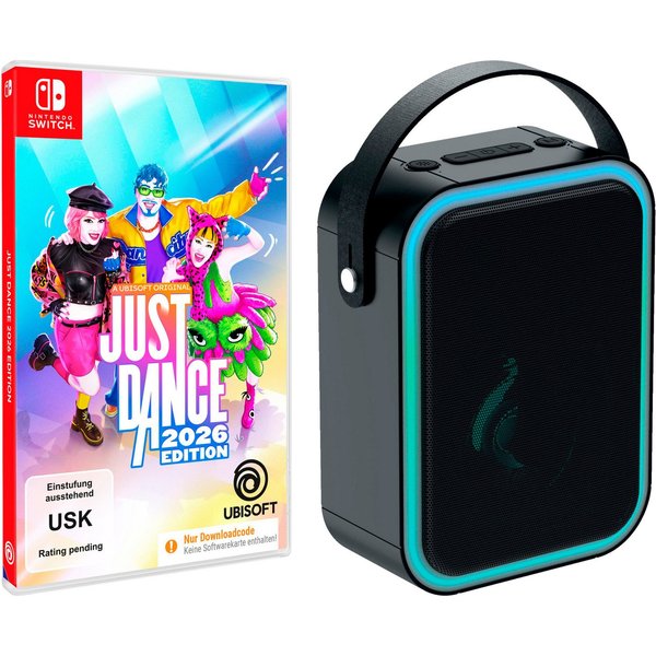 Just Dance 2026 + Bluetooth Concert Lautsprecher (Code in a Box), Nintendo Switch