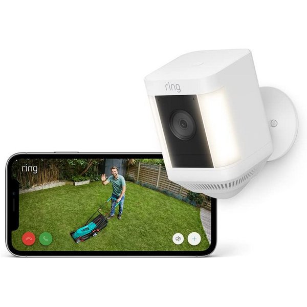 Ring Überwachungskamera Ring Spotlight Cam Plus - Battery - Weiß