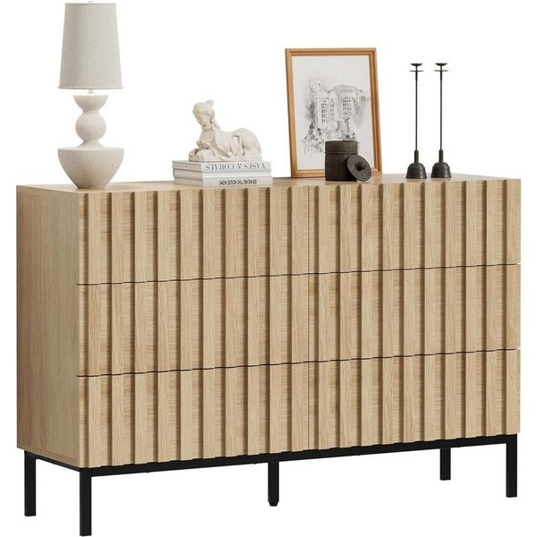 UEV Kommode schmal mit Schubladen, Sideboard für Wohnzimmer Schlafzimmer Flur (Packung, Aufbewahrungsschrank), Kippsicherung, Aufbewahrungskommode, TV Board Sch