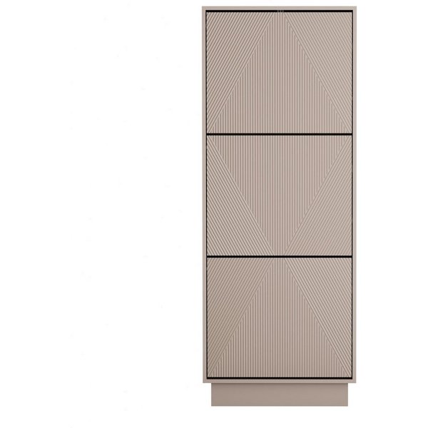 UEV Schuhschrank mit 2/3 Klappen schmal Schuhkommode mit Kippschutz Schuhregal (Packung, Schuhständeregal mit Drucktüröffner für Flur Eingang Platzsparend) Tren