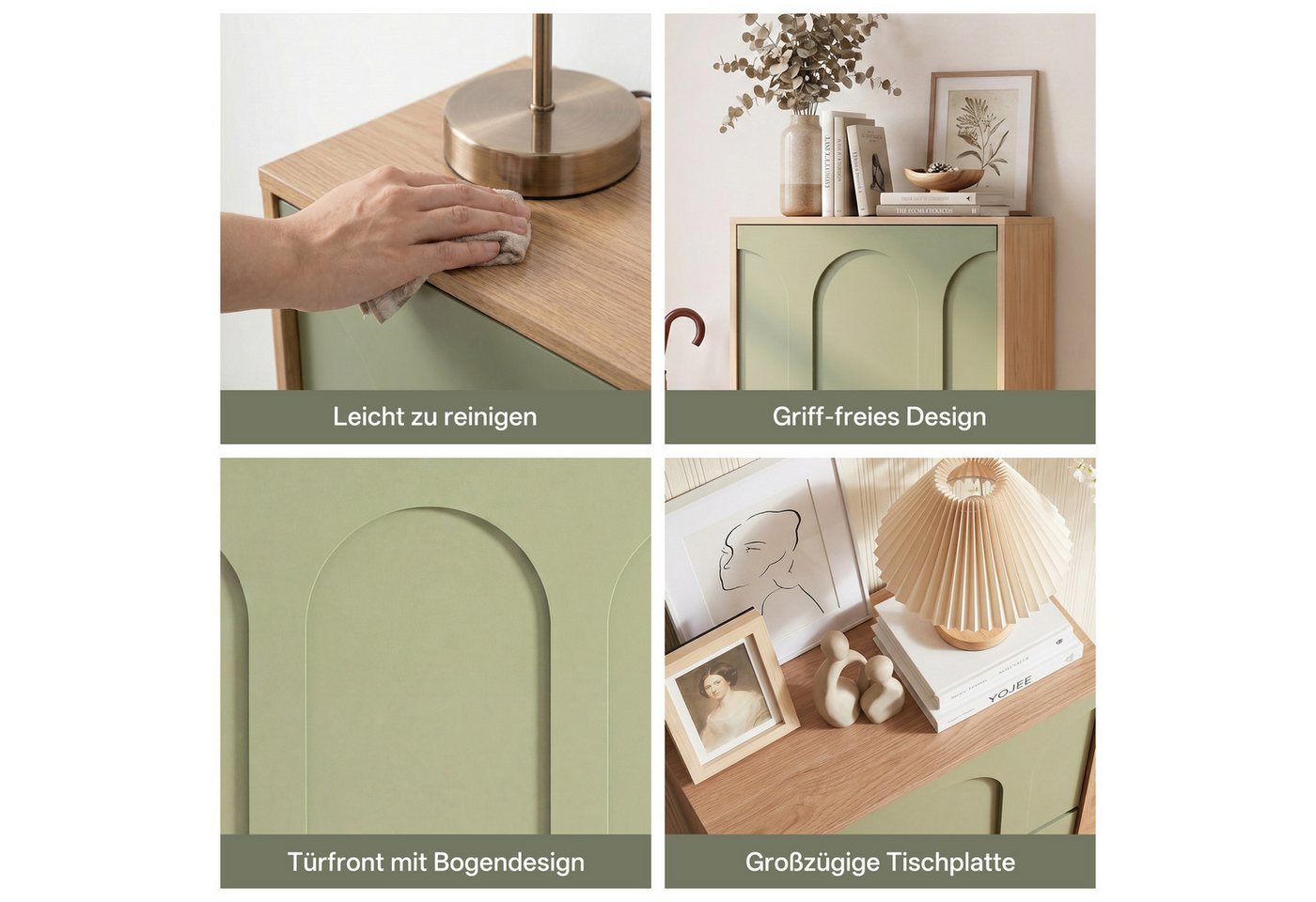 UEV Schuhschrank schmal mit 3 Klappen, Modern Schuhregal Schuhkipper (Schuhkommode mit Kippschutz) Flurmöbel Geschlossen mit verstellbarer Trennwände für Flur E – Bild 5 von 5