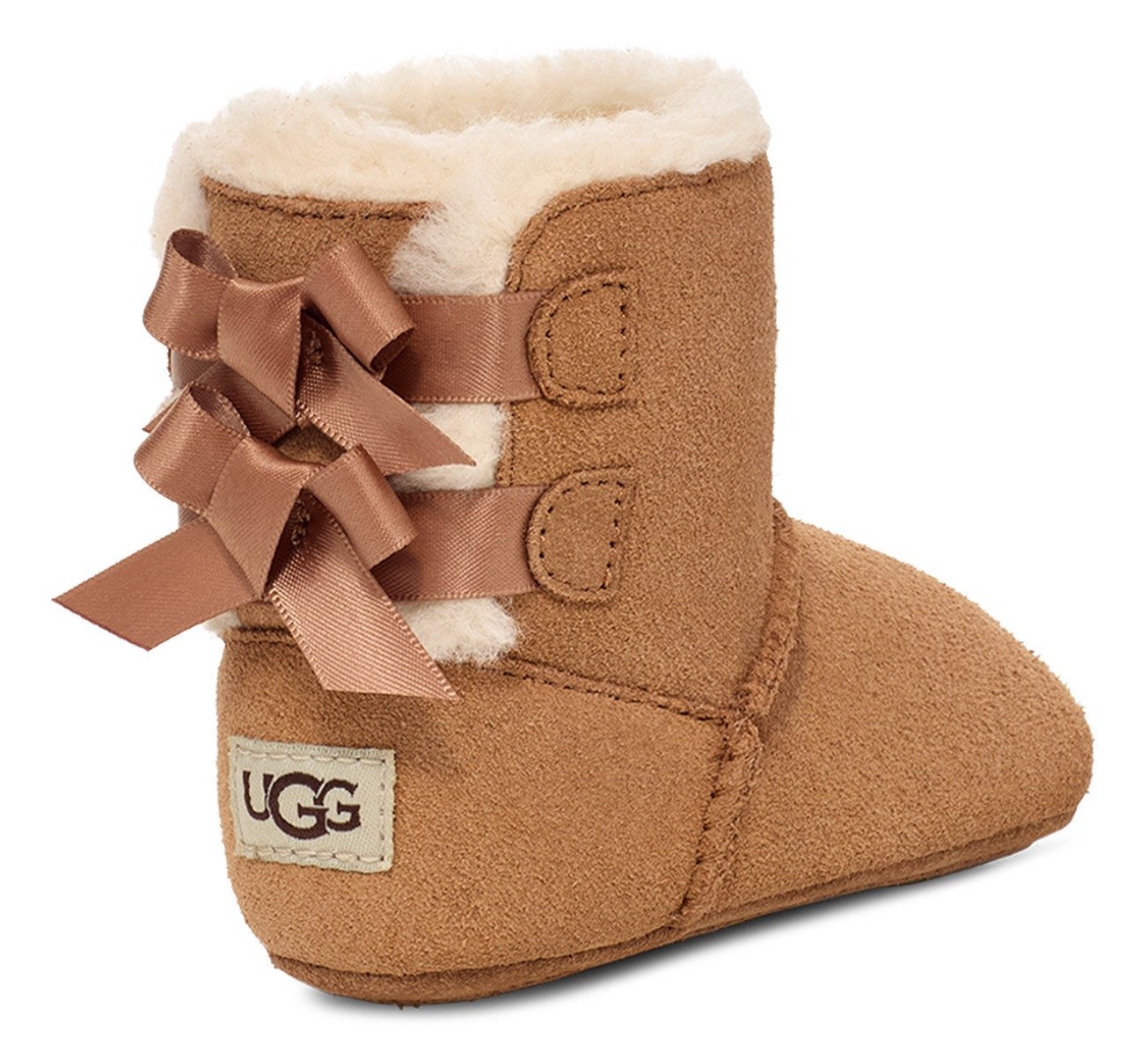 UGG BABY BAILEY BOW Krabbelschuh Babyschuh, Hausschuh, Winterstiefel mit praktischem Klettverschluss – Bild 2 von 5