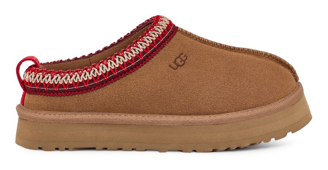 UGG K TAZZ Hausschuh Plateau Clog, Mule, Hausschuh mit modischer Zierborte – Bild 4 von 5