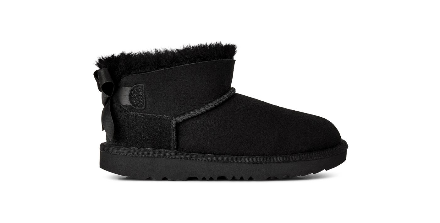 UGG K ULTRA MINI BAILEY BOW Schlupfboots Winterboots mit kurzem Schaft und Ziernähten – Bild 5 von 5